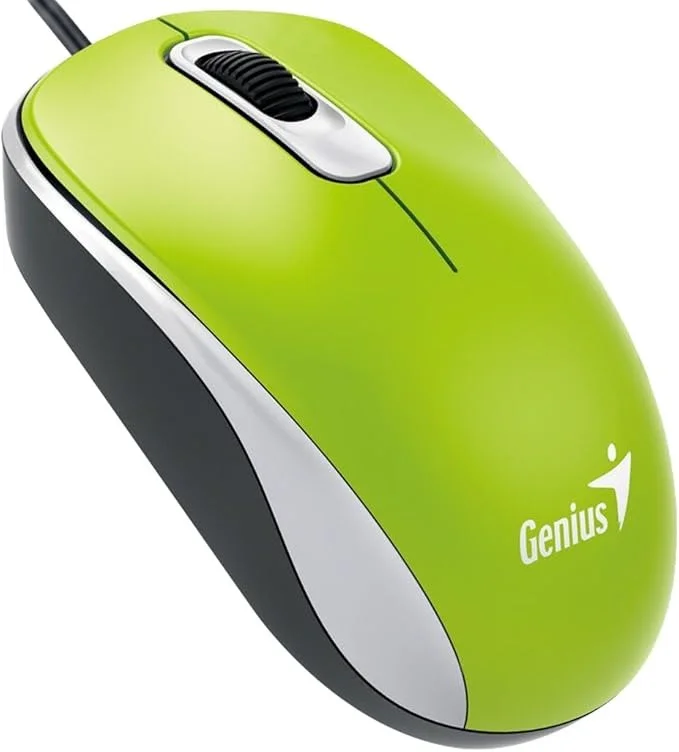 Mouse Usb Genius Dx-110, 1.000 Dpi, Básico, Verde