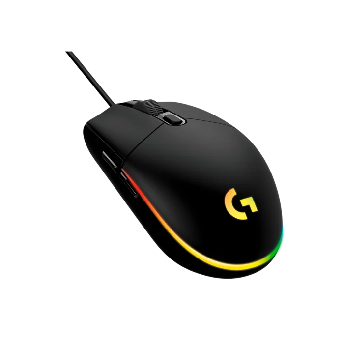 Mouse Com Fio Gamer Logitech G203 Lightsybc, 8.000 Dpi, Rgb, Preto, 910-005793