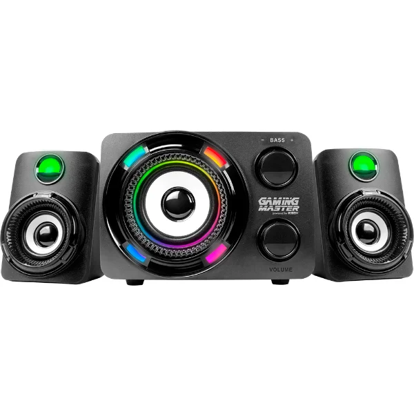 Caixa De Som Gamer Kmex Ss-9800, Rgb, 9.9 Watts Rms, P2, Subwoofer