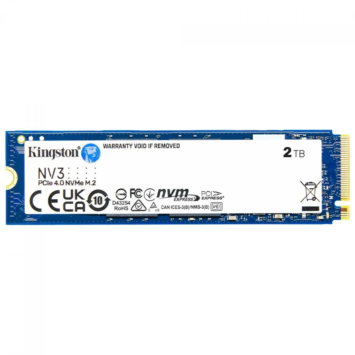 Ssd Nvme 2 Tb Kingston Nv3 Snv3S/2000G, 4.0, Lê: 6.000 Mb/S, Grava: 5.000 Mb/S, Tlg4000