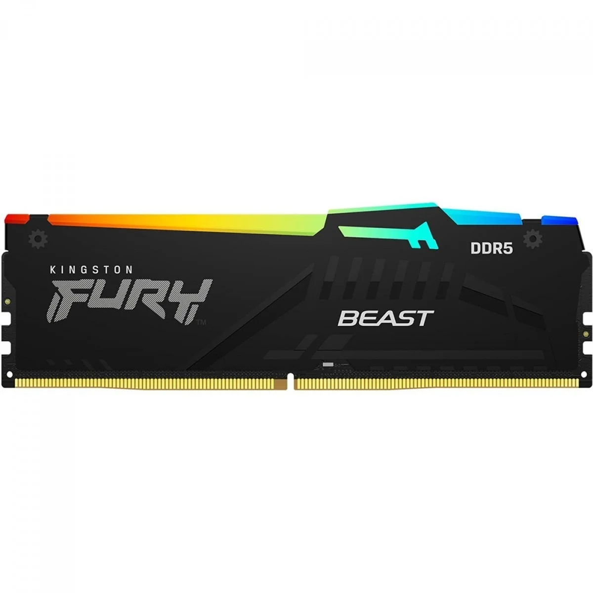 Memória Desktop Ddr5 16Gb/5200 Mhz Kingston Fury Beast, Rgb, Cl 40, 1.25V, Kf552C40Bba-16, Preta