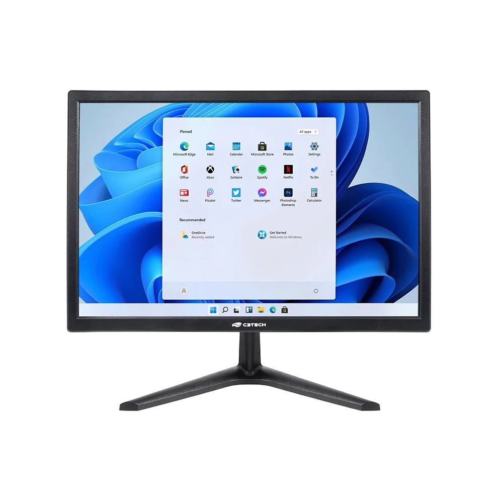 Monitor Led 19", 060Hz, 5Ms, C3tech Mr-19, Ips, Hd, Hdmi, Vga, Vesa, Preto