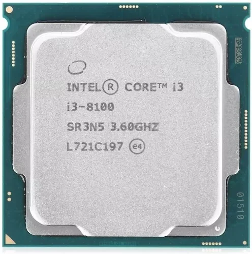 Processador 1151 Intel 8ª Geração Core I3-8100, 3.6Ghz, 6Mb, Oem, Sem Cooler