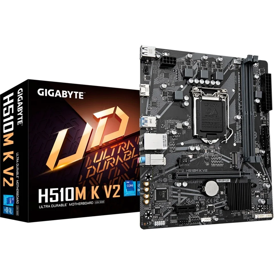 Placa Mãe 1200 10ª, 11ª Geração Gigabyte H510M K V2, Ddr4 64Gb, M2/Nvme, Hdmi, Preta