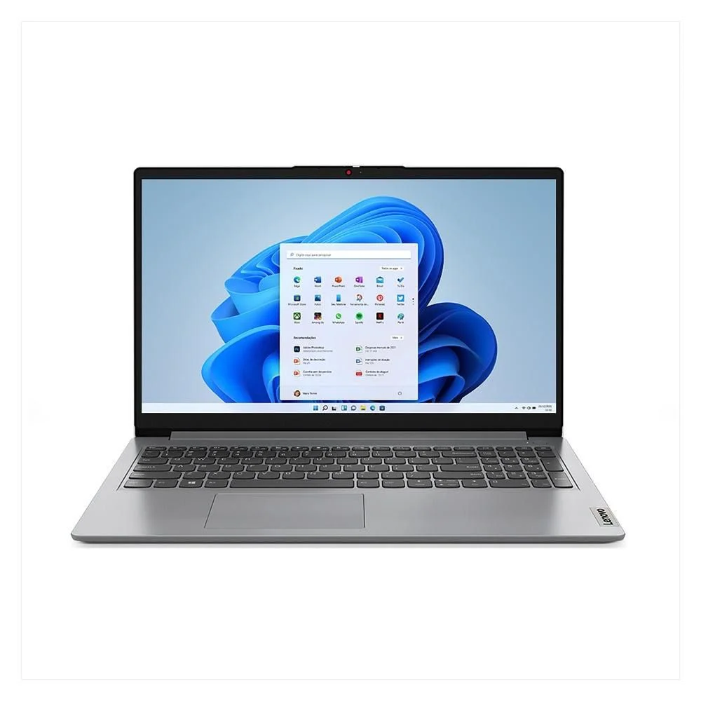 Notebook I5, 08Gb, SSD 512Gb, 1235U, Lenovo, Ideapad 1 15Iau7, Cinza, 15.6", Full Hd, W11 Home