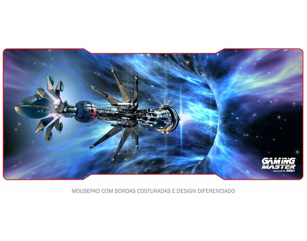 Mousepad Gamer Kmex FX-X8335 Hyperspace, 80x35 Cm, Borda Costurada