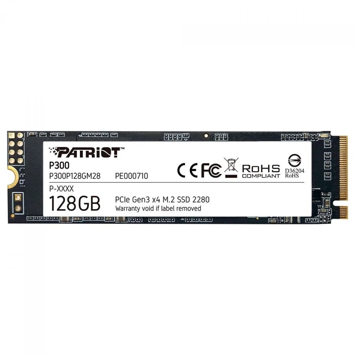 Ssd Nvme 128 Gb Patriot P300P128Gm28, Lê: 1.600 Mb/S, Grava: 600 Mb/S