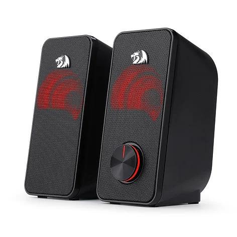 Caixa De Som Gamer Redragon Stentor Gs500, Áudio 2.0, 2Watts x5, Usb, Led Vermelho, Preto