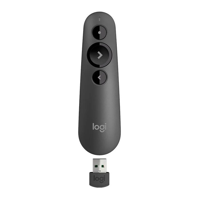 Apresentador Logitech R500S, Sem Fio, Com Laser Point Vermelho 20M, Preto, 910-006518