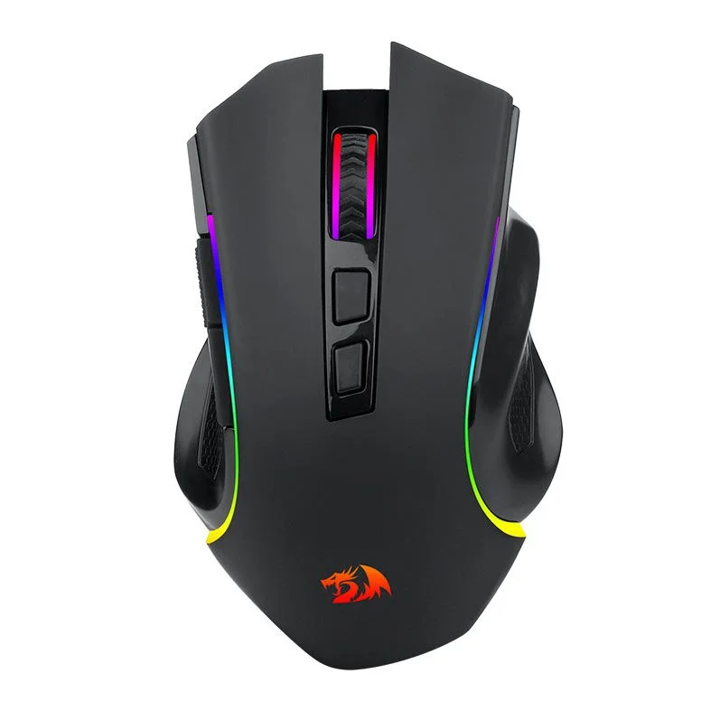 Mouse Gamer Redragon M602P-Ks Griffin Pro, 4.800 Dpi, 7 Botões, Sensor Paw3212, Wi-fi, Bluetooth e Usb, Preto
