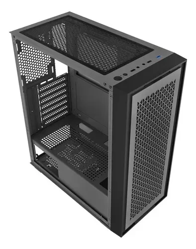 OPENBOX - Gabinete Gamer Bluecase Bg-050 X-Frame, Sem Fonte, Sem Fan, Argb, Lateral De Vidro, Cinza e Preto