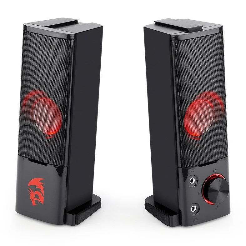 Caixa De Som Gamer Redragon Orpheus Gs550, 3W x2, Áudio 2.0, 2 em 1 Soundbar, P2 3.5 Mm, Led Vermelho, Preto