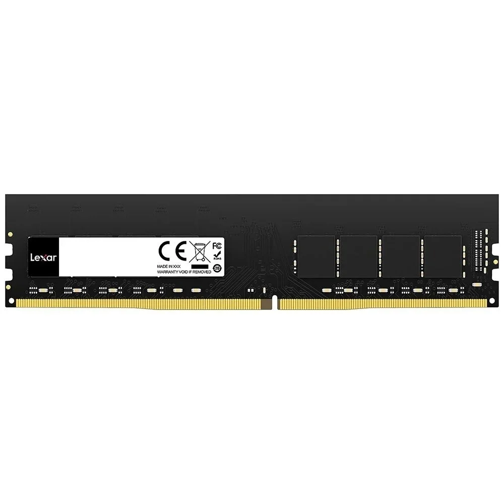 Memória Desktop Ddr4 08Gb/3200 Mhz Lexar, Cl 22, 1.2V, Ld4U08G32C22St-Bgs, Preta