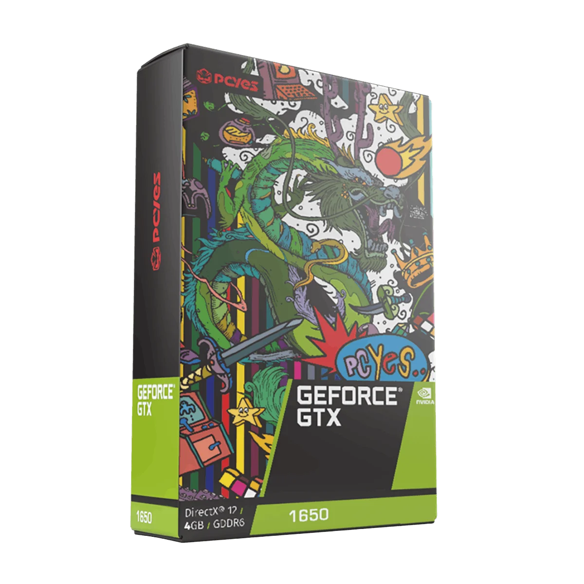 Placa De Vídeo Geforce Ddr6 04Gb/128 Bits Gtx 1650 Zotac Gaming, 2 Fans, Dp, Hdmi, Dvi, Pa1650412820Dr6