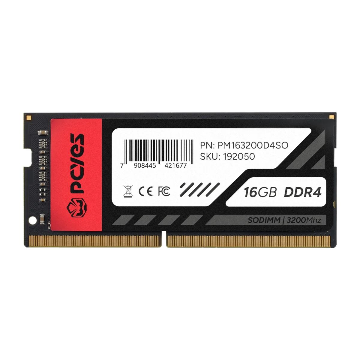 Memória Notebook Ddr4 16Gb/3200 Mhz Pcyes, Cl 19, 1.2V, Pm163200D4So, Preta