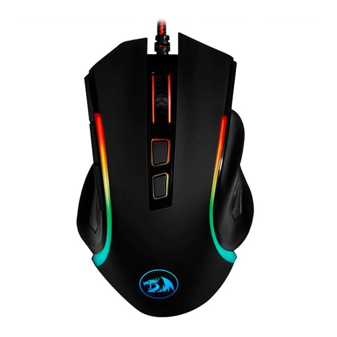 Mouse Gamer Redragon Griffin M607, 07.200 Dpi, RgbChroma, 6 Botões,  Sensor paw3212 , Usb, Preto