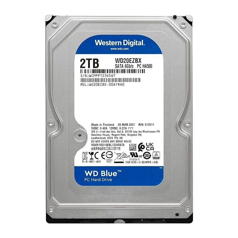 Hd Desktop 02 Tb Western Digital Wd20Ezbx, Sata, 06Gbs, 256Mb, 7200 Rpm