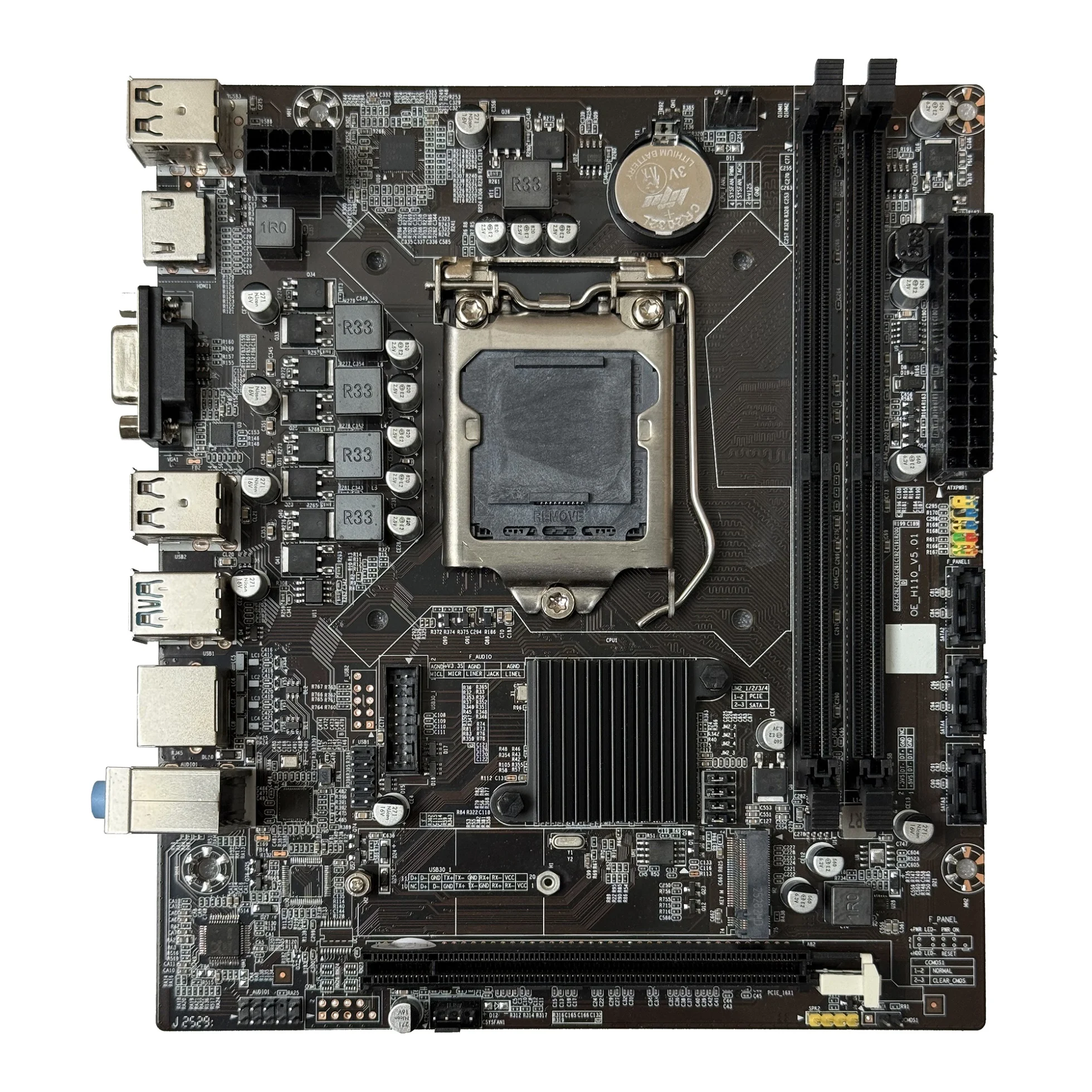 Placa Mãe 1151 6ª, 7ª, 8ª, 9ª Geração Bluecase H110 Bmbh110-D3Hgu-M2R3Bx, Ddr4 32Gb, M2/Nvme, Hdmi, Vga, Preta