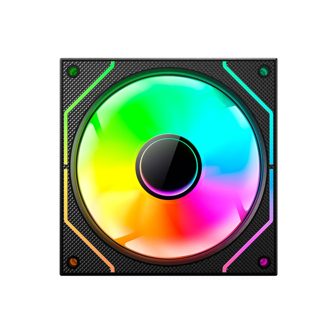 Cooler Fan Rgb C3Tech F9-L330Bkrgb, Conector Argb 4 Pinos, Led, 120X120X25 Mm, Preto