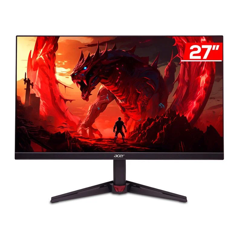 Monitor Gamer Led 27", 210Hz, 1Ms, Acer Nitro Vg270U X2Bmiipx, Ips, Qhd, Dp, Hdmi, Alto Falante, Vesa, Preto
